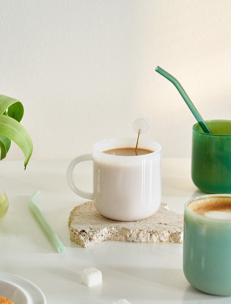 Vintage Jade Glass Mug