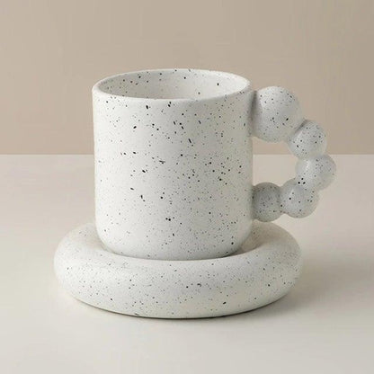 325ml Creative Coffee Mug and Saucer Set Ceramic