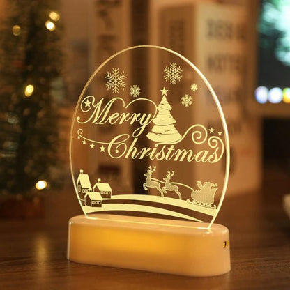 3D Acrylic Night Light Christmas Decoration