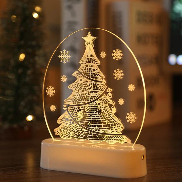 3D Acrylic Night Light Christmas Decoration