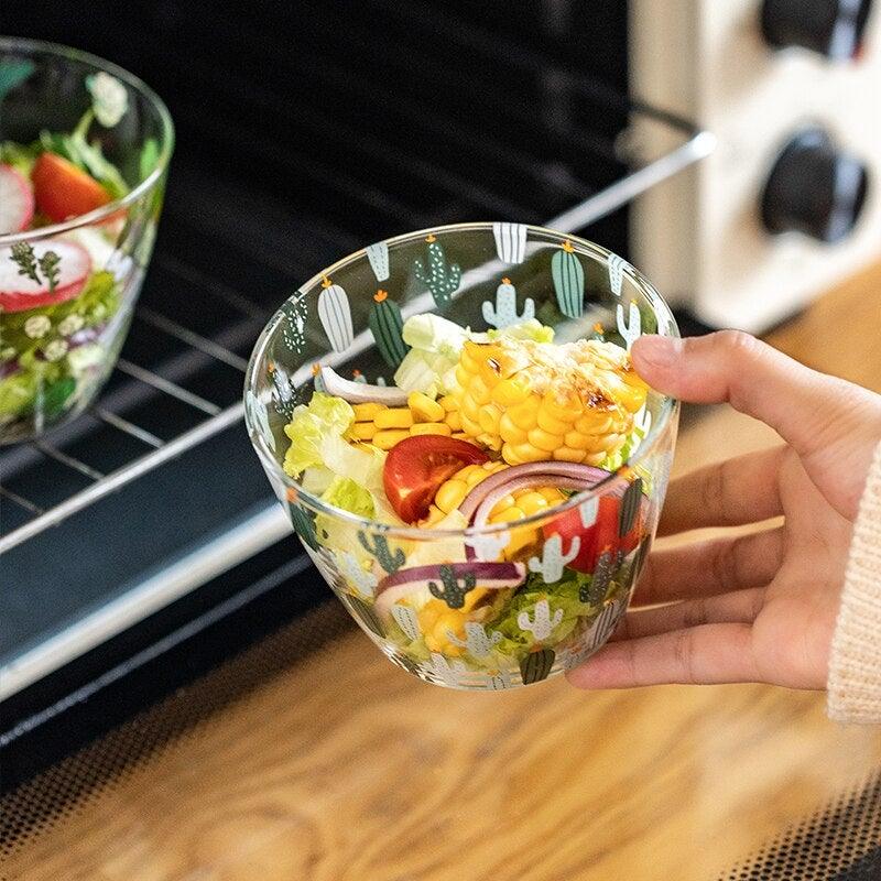 400ml Microwavable Patterned Glass Bowl