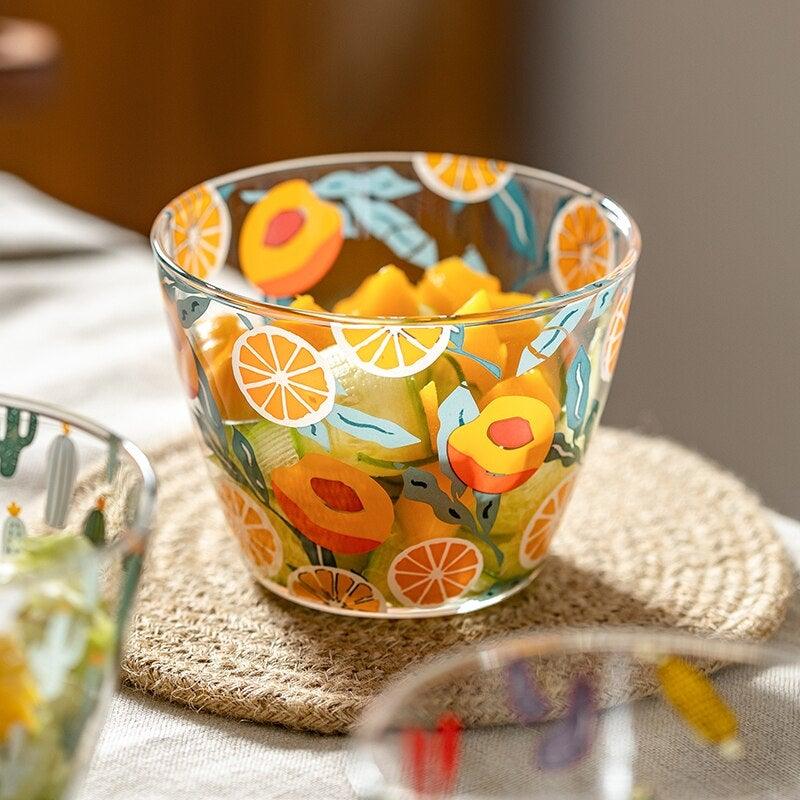 400ml Microwavable Patterned Glass Bowl