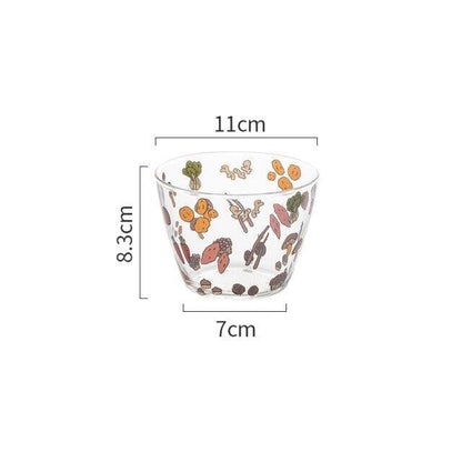 400ml Microwavable Patterned Glass Bowl