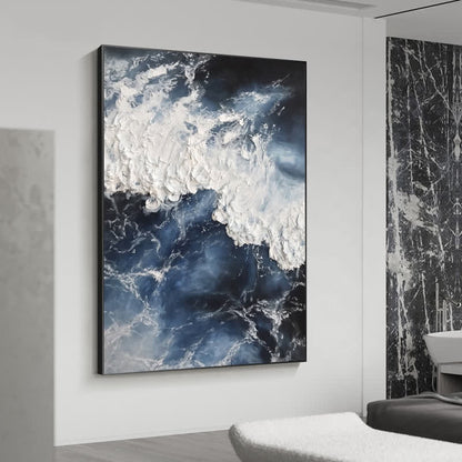 Wave Marble Textured Canvas Art