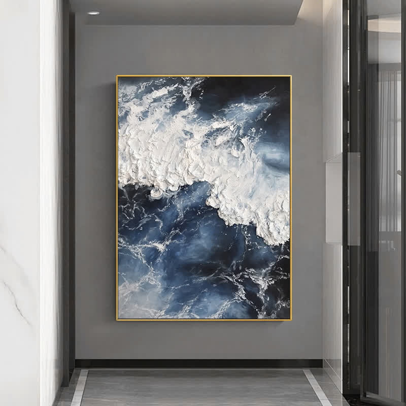 Wave Marble Textured Canvas Art