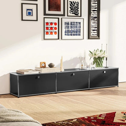 USM Haller Black Modular Storage Cabinet Replica