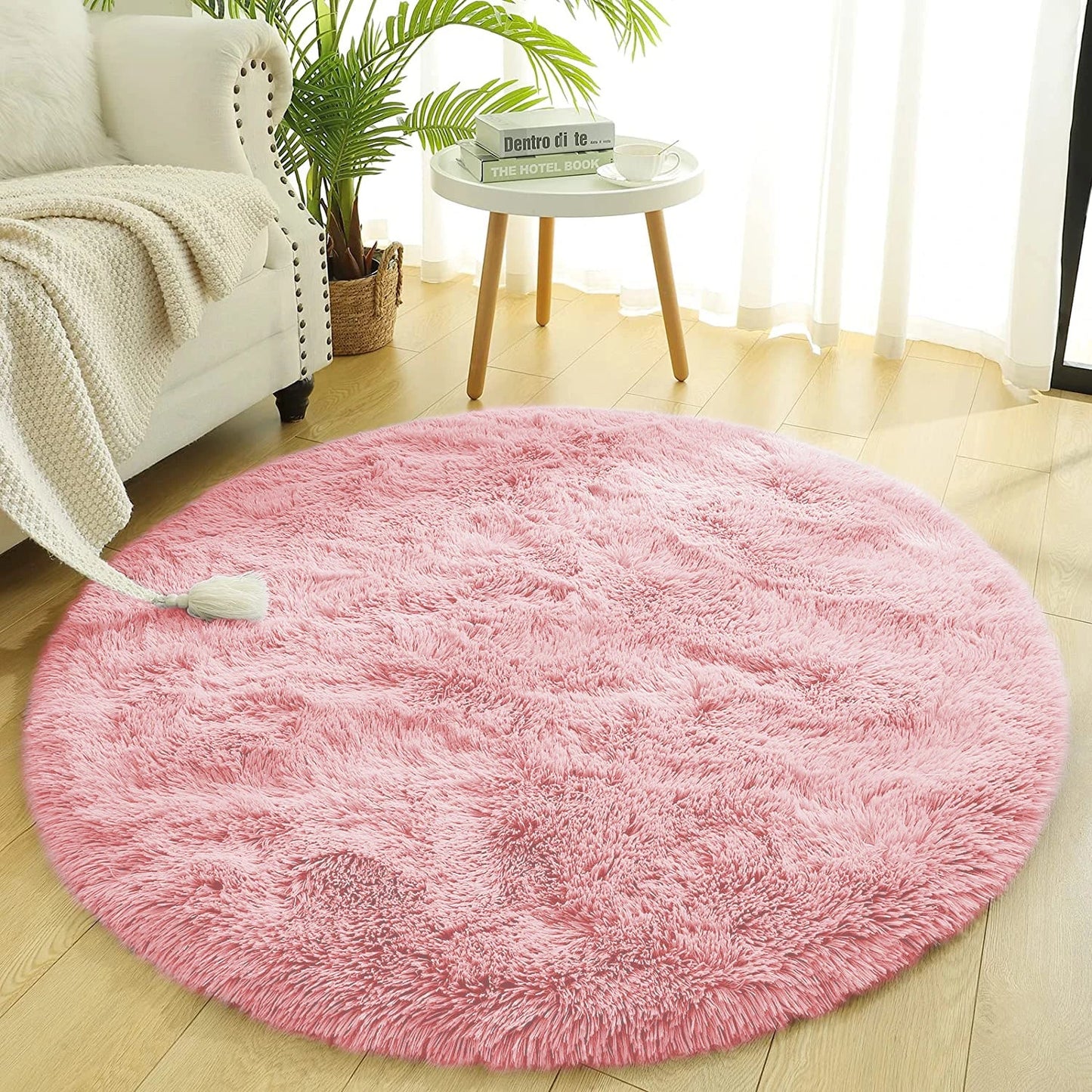 Noahas Round Fluffy Large Area Rug