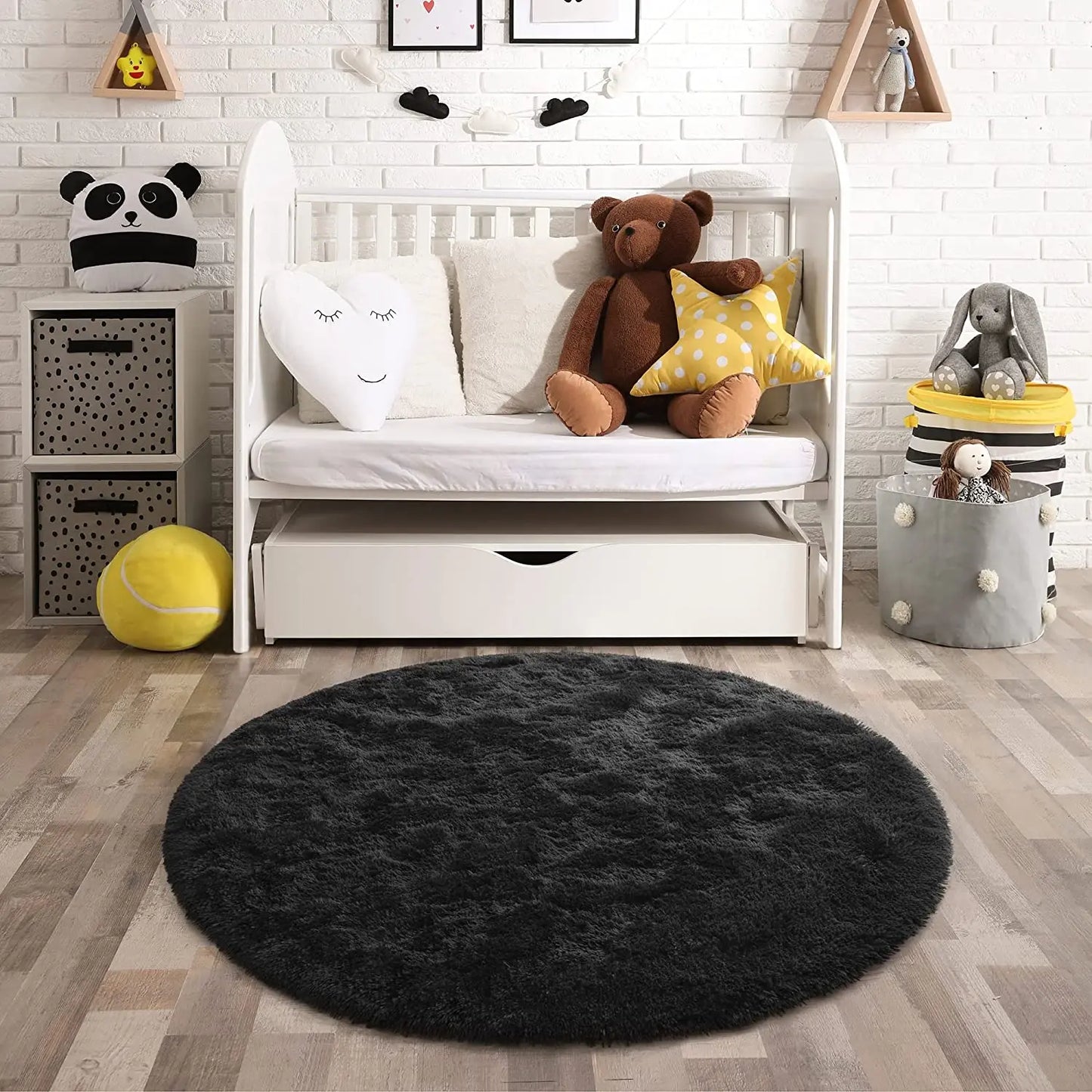 Noahas Round Fluffy Large Area Rug