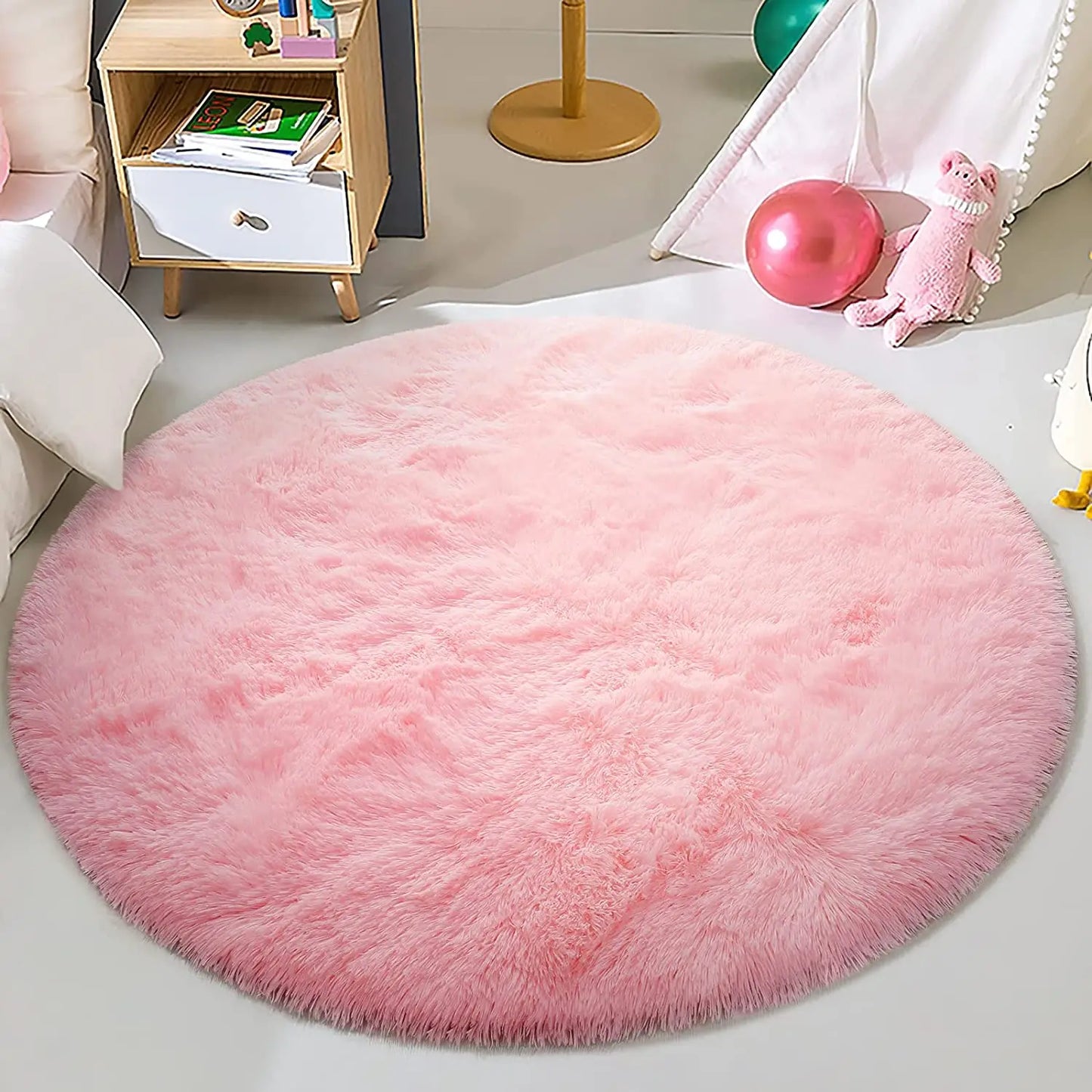 Noahas Round Fluffy Large Area Rug