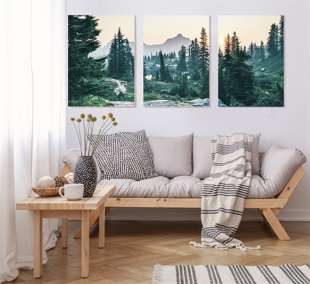 Pine Tree Nature Landscape Canvas Art