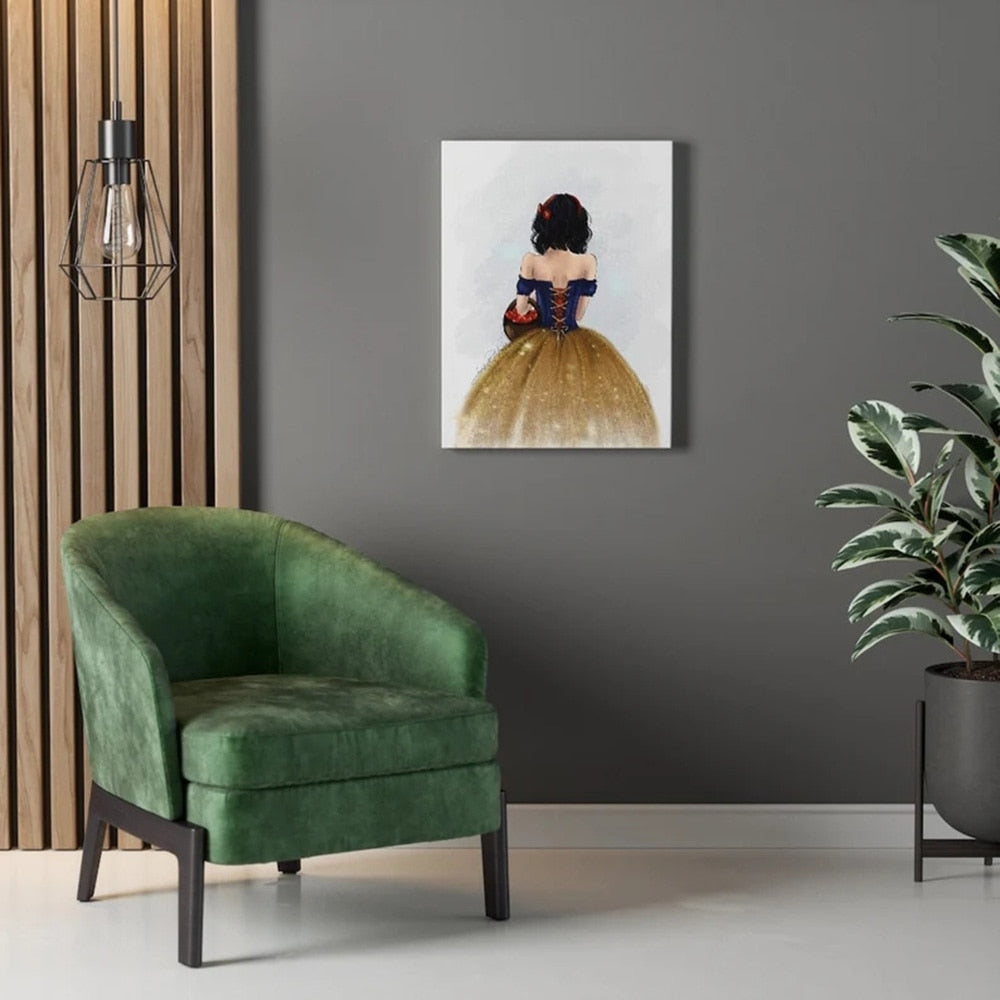 Snow White's Back Canvas Art