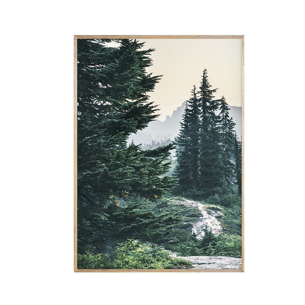 Pine Tree Nature Landscape Canvas Art