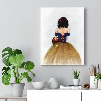 Snow White's Back Canvas Art