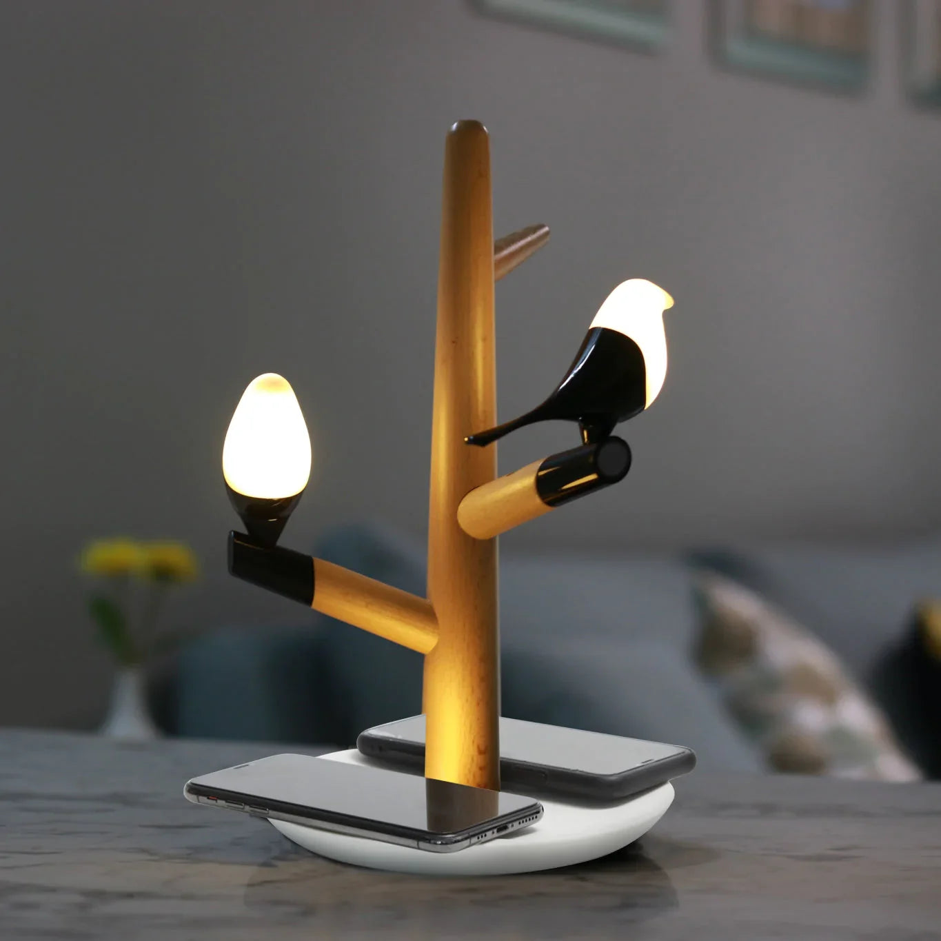 Bliss Lamp With Dual Wireless Phone Charger