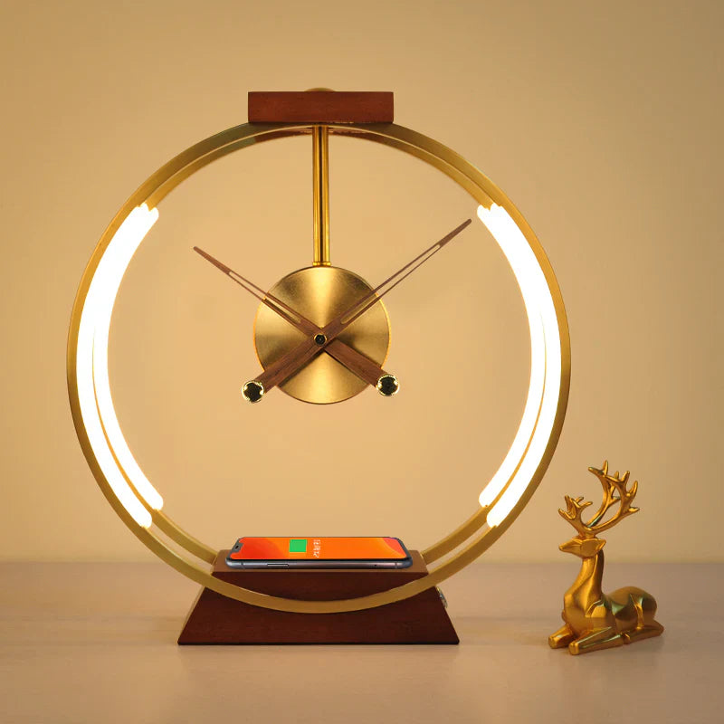 Wireless Charging Phone Clock Lamp