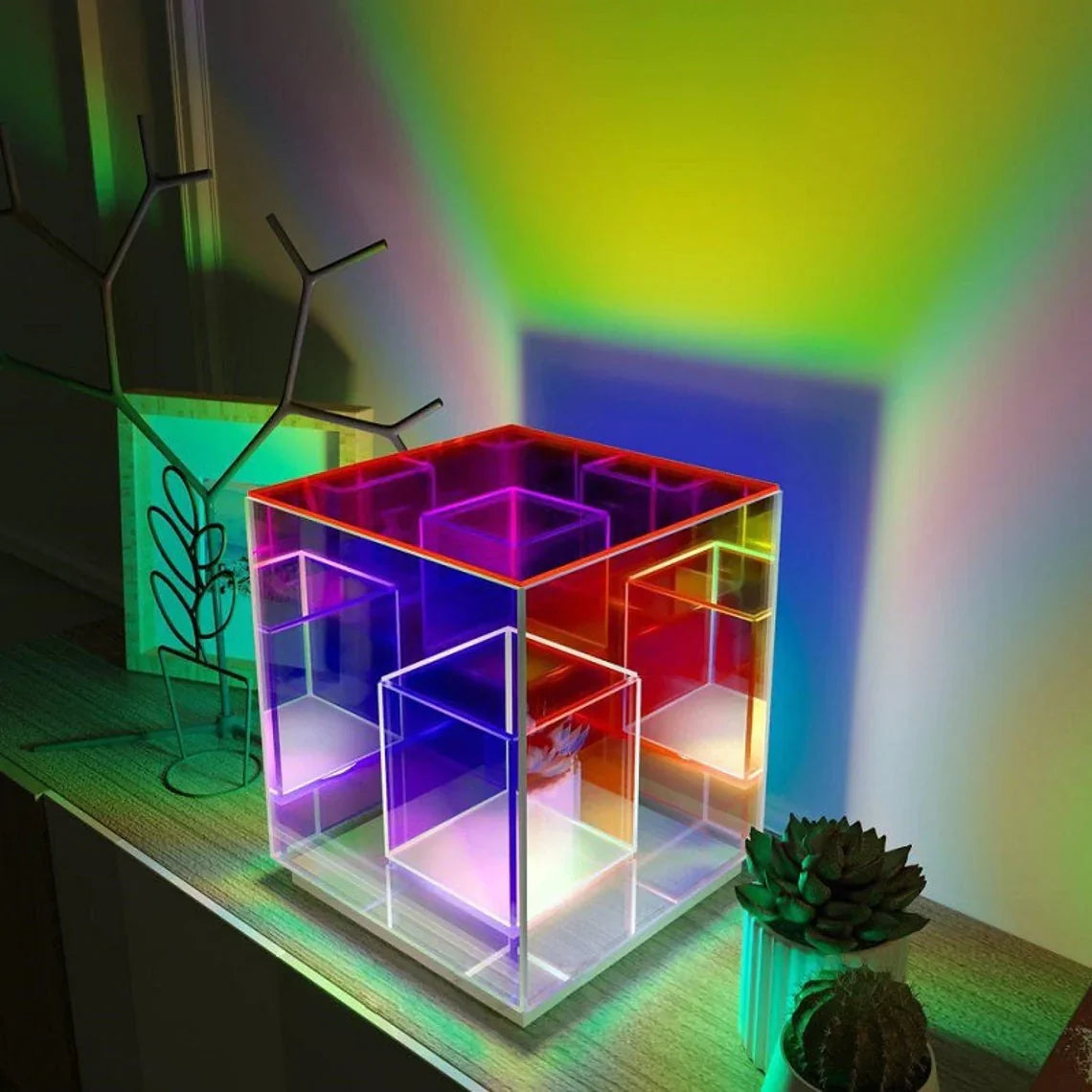 Concentric Cube Table Lamp