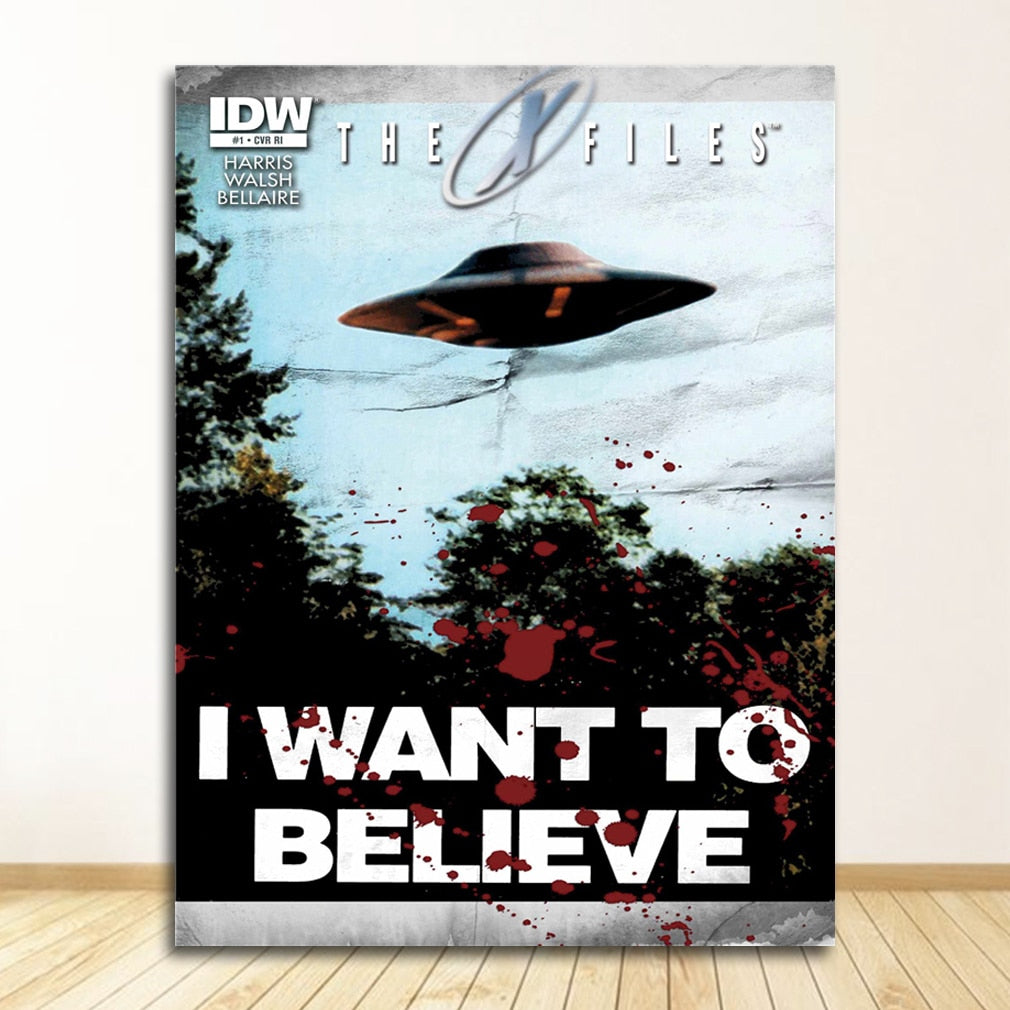 I Want To Believe X File Canvas Art