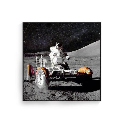 Starry Sky Night Astronaut Planet Canvas Art