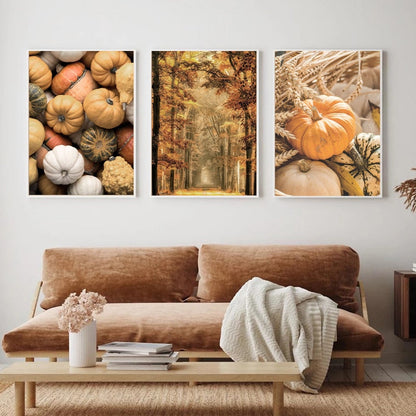 Autumn Forest Wooden House Canvas Art