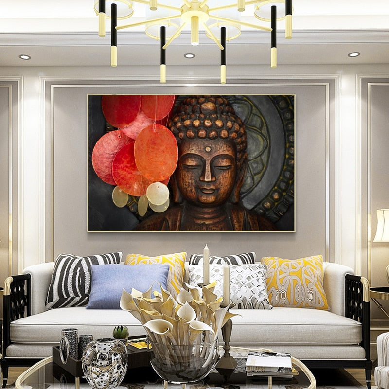 Bronze Buddha Canvas Art