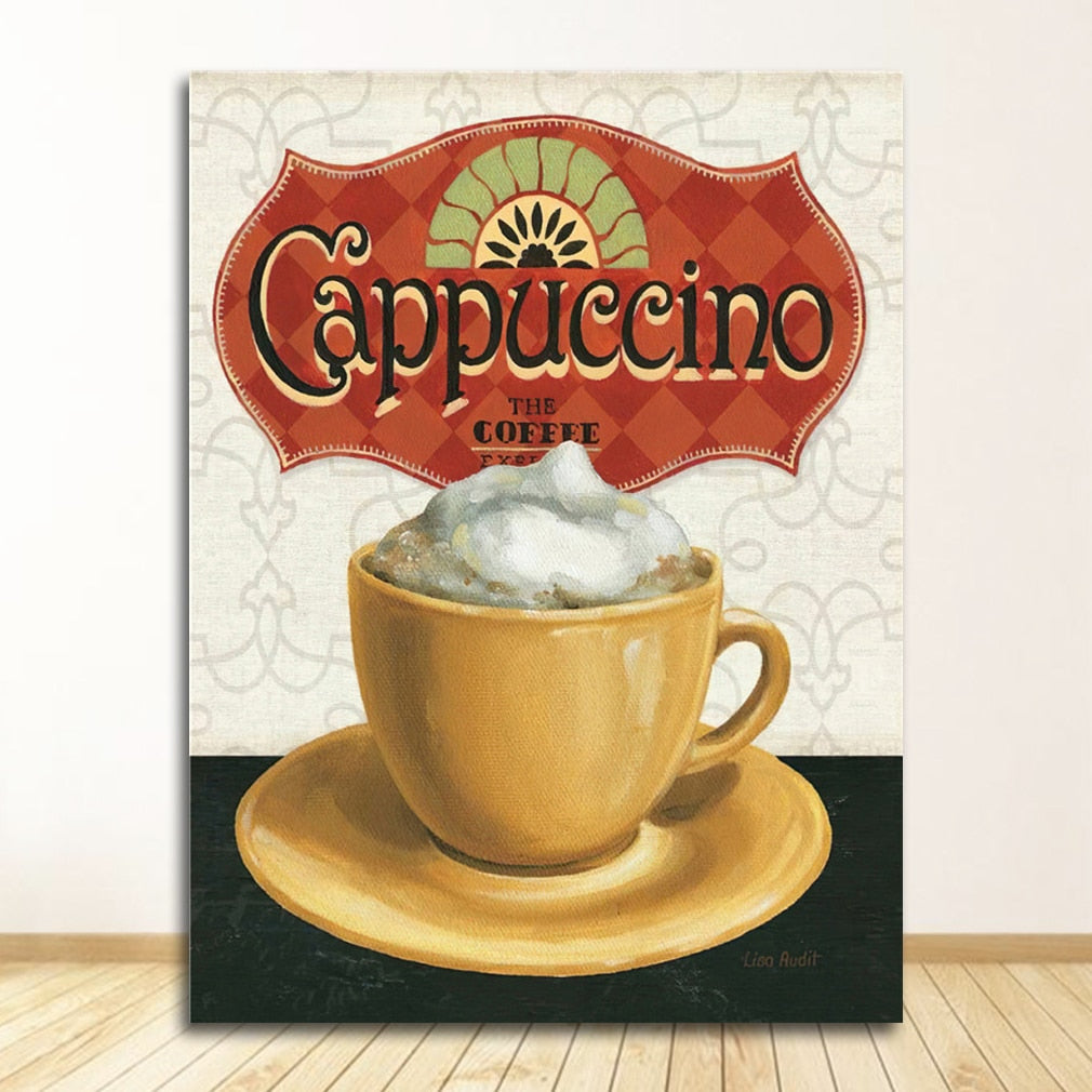 Coffee Poster Coffee Shop Kitchen Decoration Canvas Art