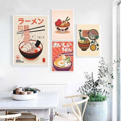 Japanese Ramen with Eggs Canvas Art