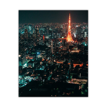 Night Cities Skylines Canvas Art