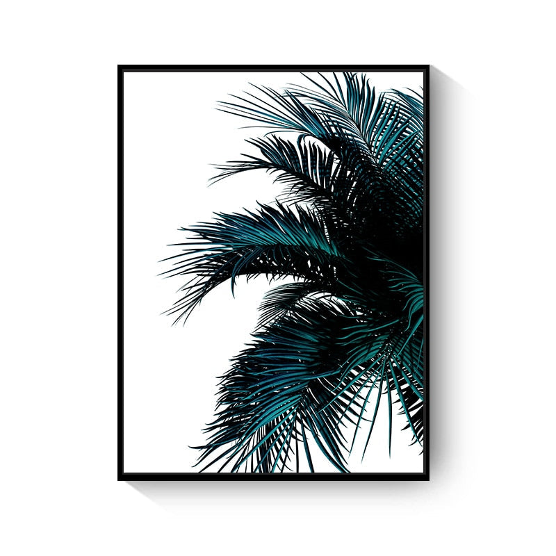 Tropical Plant Plantain Leaves Canvas Art