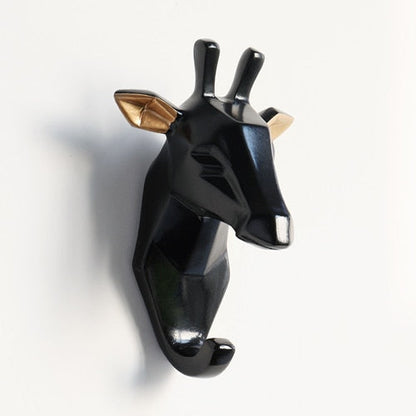 Animal Head Sticker Hook Statue