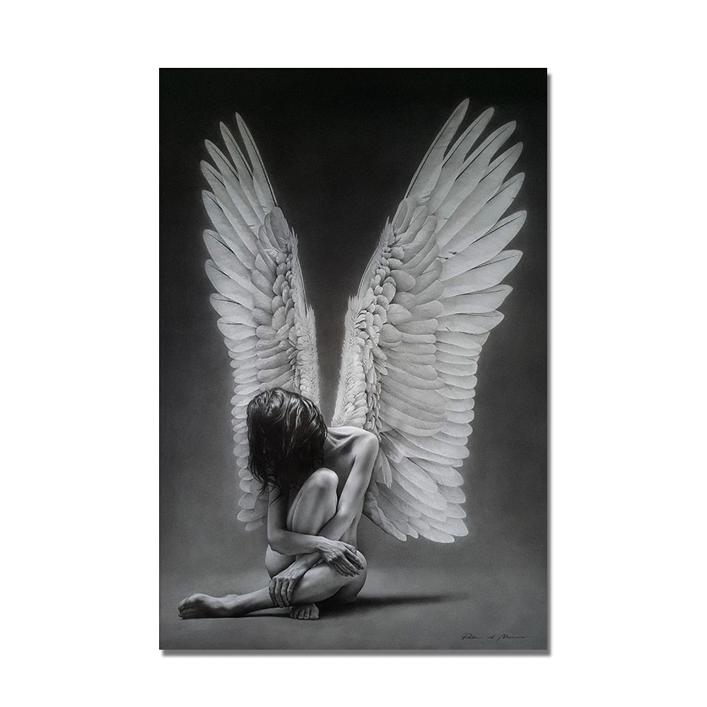 Naked Angel Canvas Art