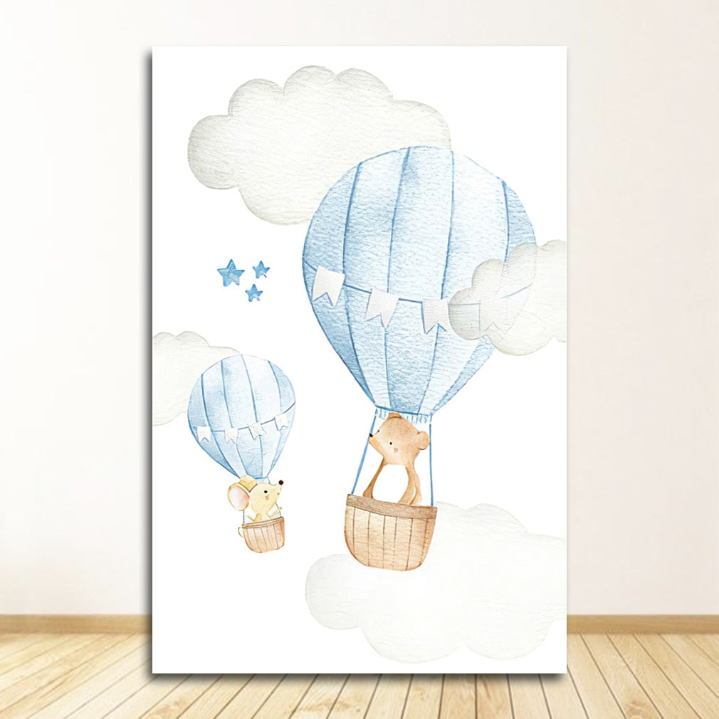 Baby Boy & Girl Nursery Canvas Art