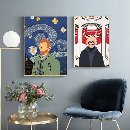 Vincent Van Gogh & Yayoi Kusama Canvas Art