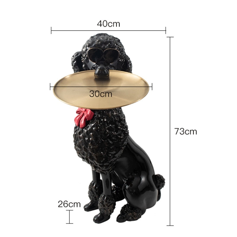 Poodle Tray Statue