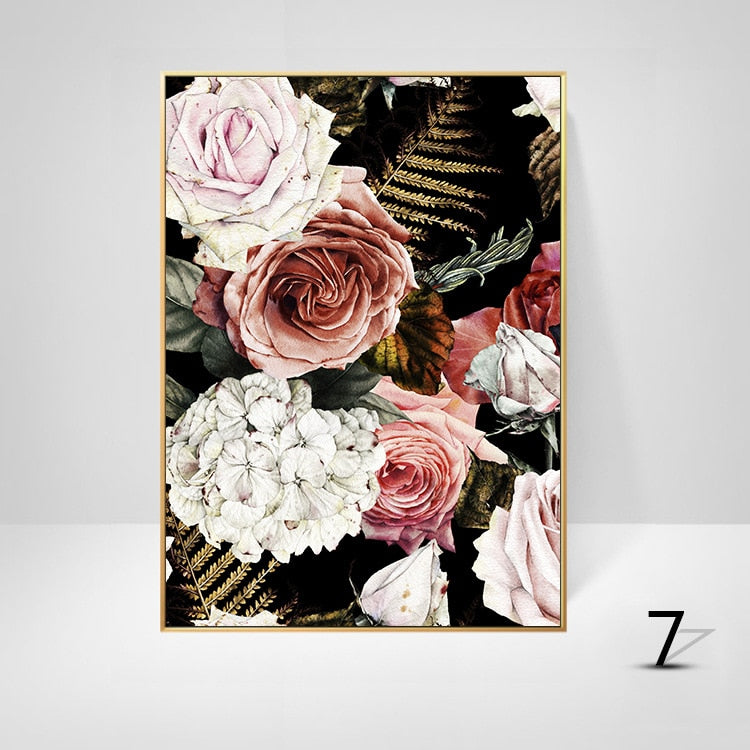 White Pink Peony Canvas Art