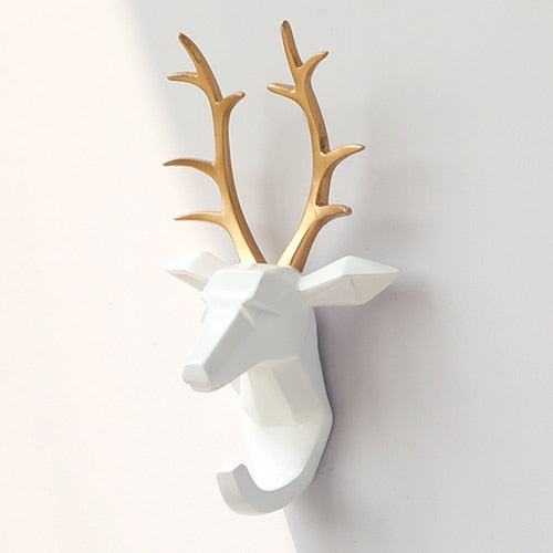 Animal Head Sticker Hook Statue