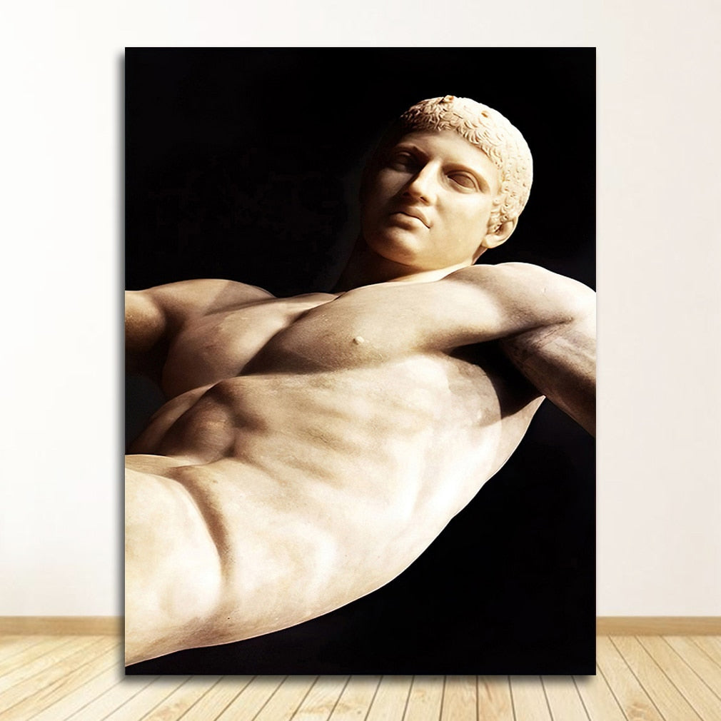 Black and White David Head Wall Art Canvas