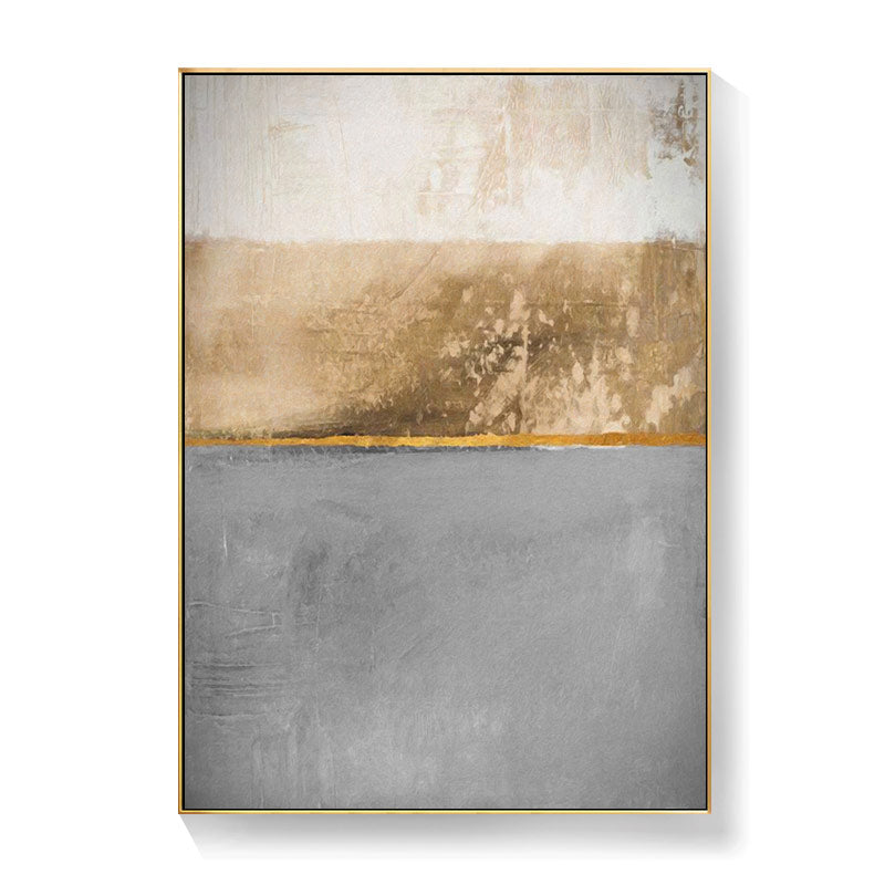 Abstract Black White Gold Canvas Art