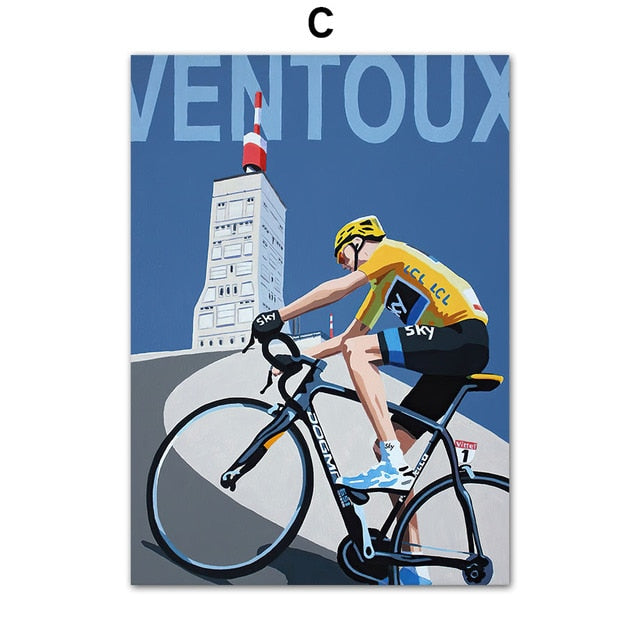 Cycling Race Tour Canvas Art