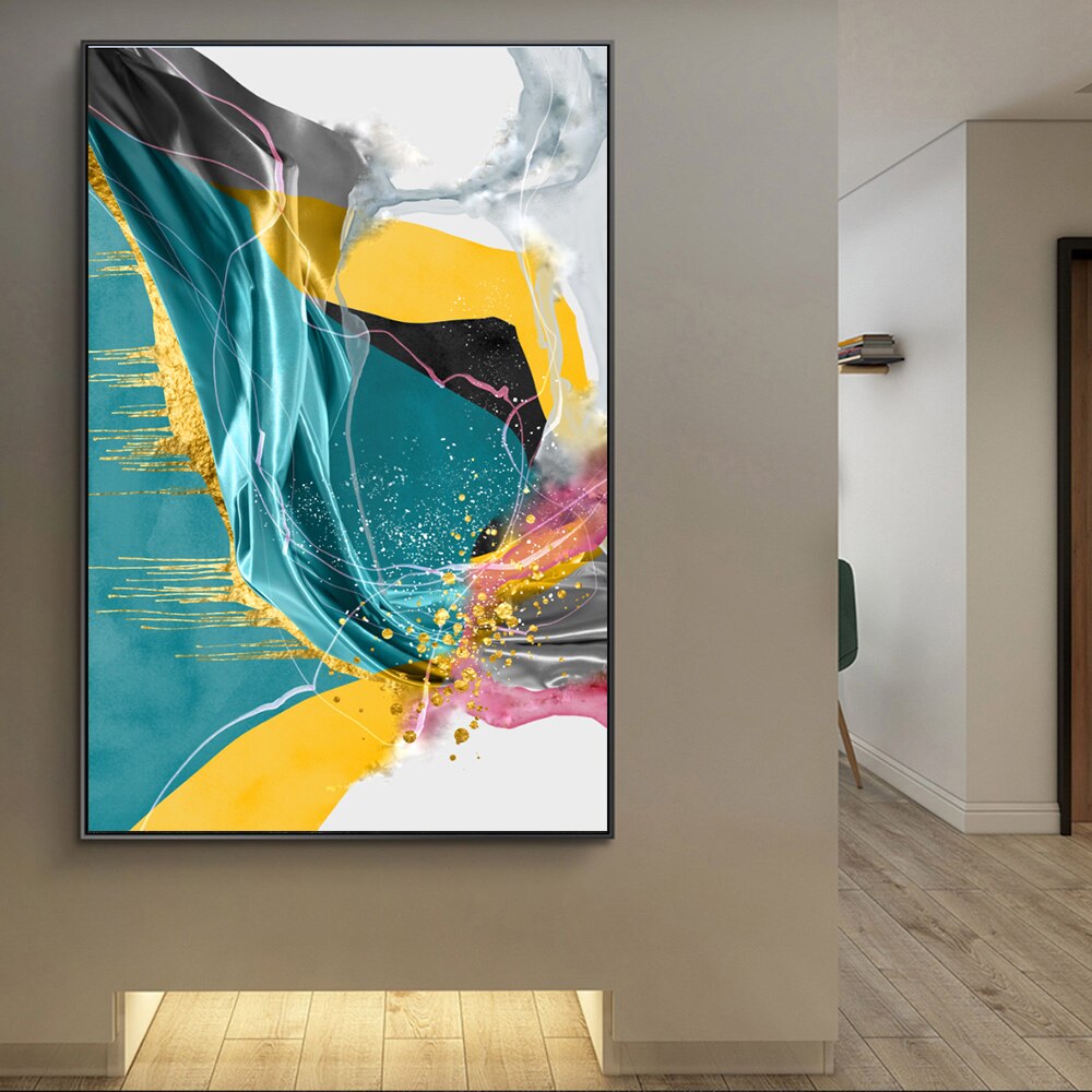 Nordic Abstract Marble Tosca Canvas Art