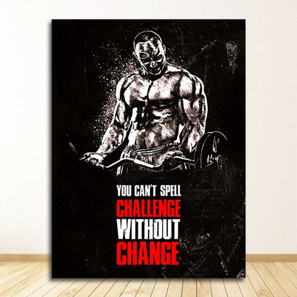 Muscle Bodybuilding Fitness Motivational Quotes Art Canvas