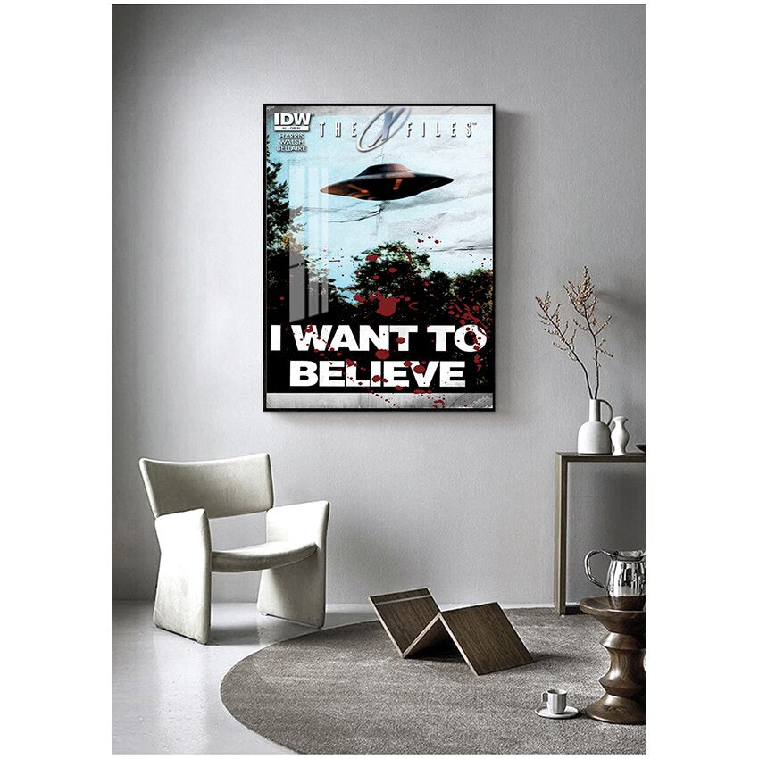 I Want To Believe X File Canvas Art