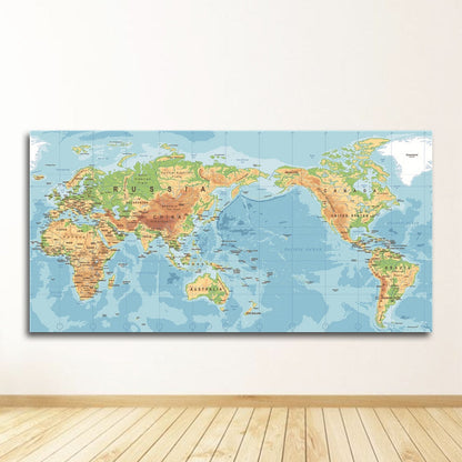 World Map Canvas Art