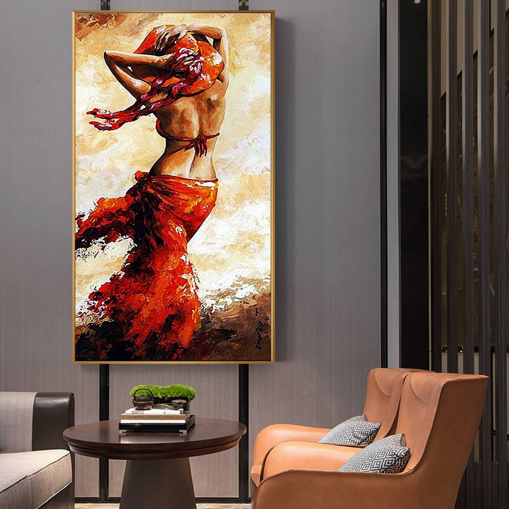 African Woman Oil Painting Canvas Art