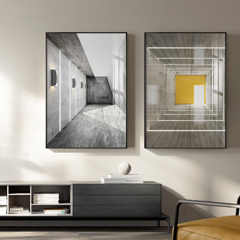 Wall Lighting Visual Building Canvas Art