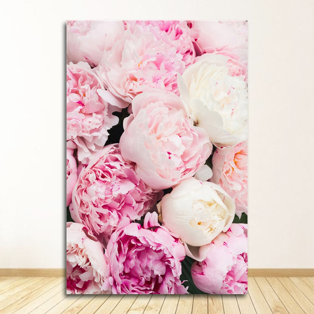 Elegant Peony Flower Canvas Art