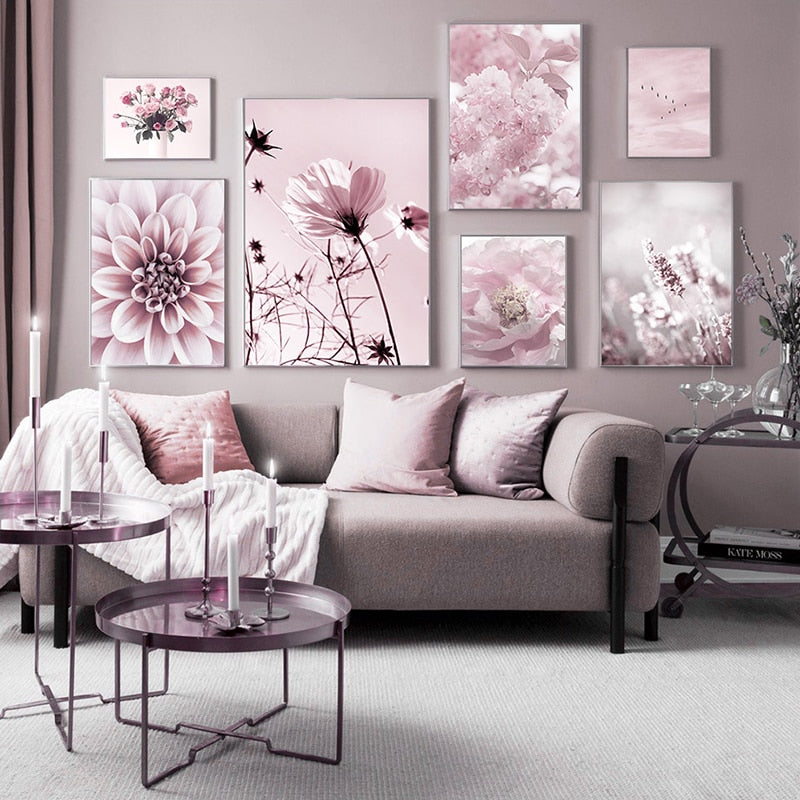 Pink Flower Canvas Art