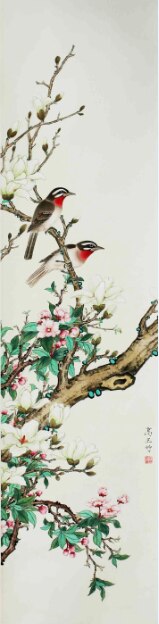 Chinese Style Flower Bird Canvas Art