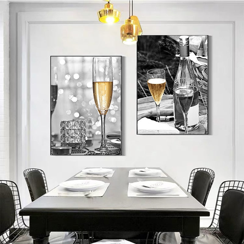 Paris Champagne Canvas Art