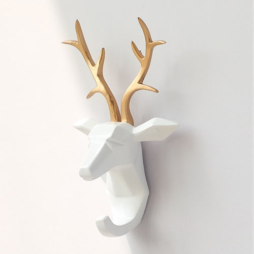 Animal Head Sticker Hook Statue