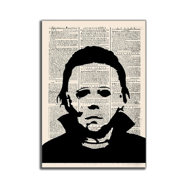 Horror Movie Character Canvas Art